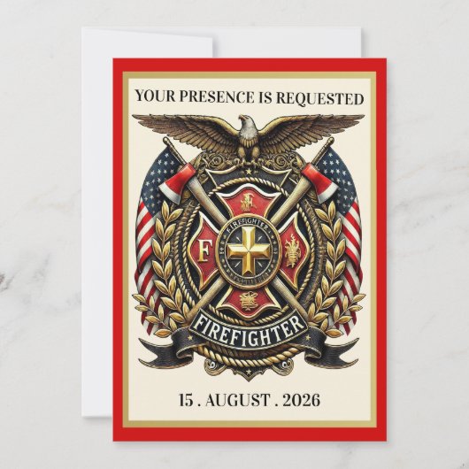 消防士 招待状 (正面)