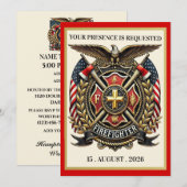 消防士 招待状 (正面/裏面)