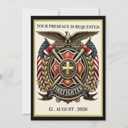 消防士 招待状 (正面)