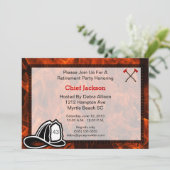 消防士/最高退職パーティの招待状 招待状 (スタンド正面)