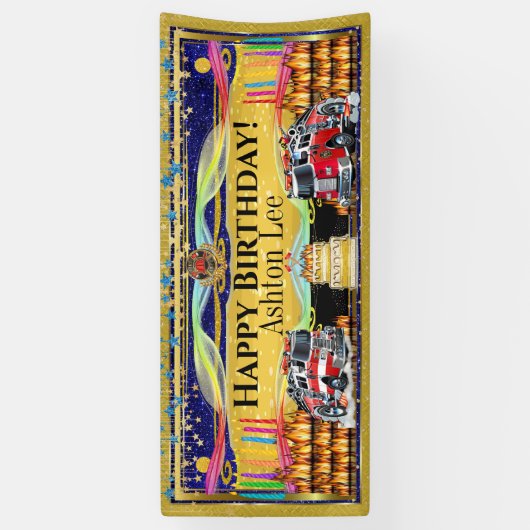 消防士 横断幕 (縦)