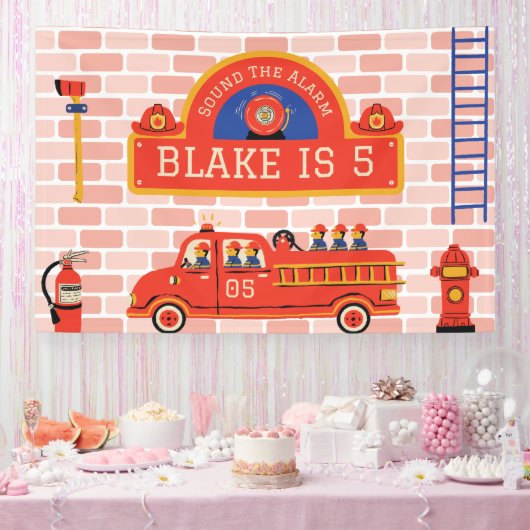 消防士 横断幕 (パーティー)