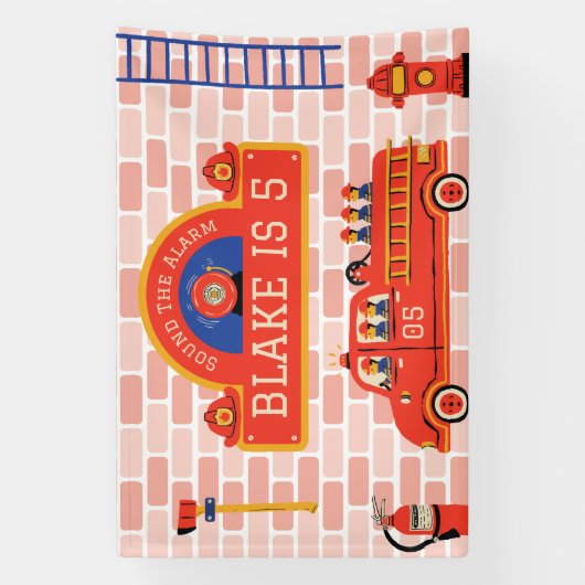 消防士 横断幕 (縦)