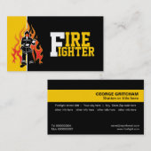 消防士/消防士の目を引く名刺 名刺 (正面/裏面)