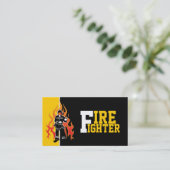 消防士/消防士の目を引く名刺 名刺 (スタンド正面)