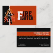 消防士/消防士の目を引く名刺 名刺 (正面/裏面)