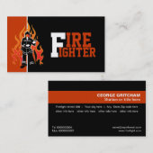 消防士/消防士の目を引く名刺 名刺 (正面/裏面)