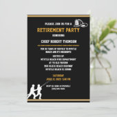 消防士/消防士の退職招待状 招待状 (スタンド正面)