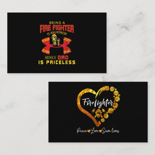 消防士 – 消防士パパ 名刺 (正面/裏面)
