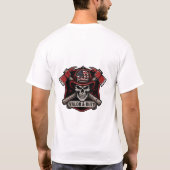 消防士/消防署スカルアックスTシャツ Tシャツ (裏面)