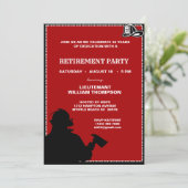 消防士/消防署長 引退パーティー招待状 招待状 (スタンド正面)