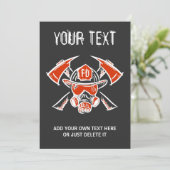 消防士。消防署。ギフトアイディア 招待状 (スタンド正面)