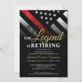 消防士 消防署 消防士 引退 招待状 (正面)