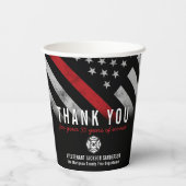 消防士 消防署 退職パーティー 紙コップ (裏面)