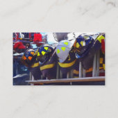 消防士 – 消防車のヘルメット 名刺 (裏面)