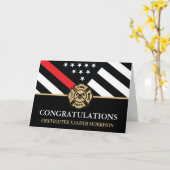 消防士 消防隊員 消防学校 卒業 カード (黄色い花)