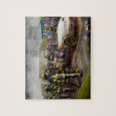 消防士-火のデモンストレーション ジグソーパズル (縦)