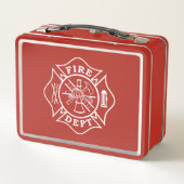 消防士/火Deptのマルタ十字のお弁当箱 メタルランチボックス (裏面)
