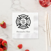 消防士 縁ありカクテルナプキン (インサイチュ)