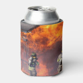消防士 缶クーラー (缶正面)