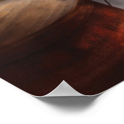 消防士 – 蒸気動力式ウォーターポンプ ポスター (角)