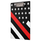 消防士-薄い赤線旗 クリップボード (左)