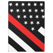 消防士-薄い赤線旗 クリップボード (裏面)