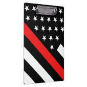 消防士-薄い赤線旗 クリップボード (右)