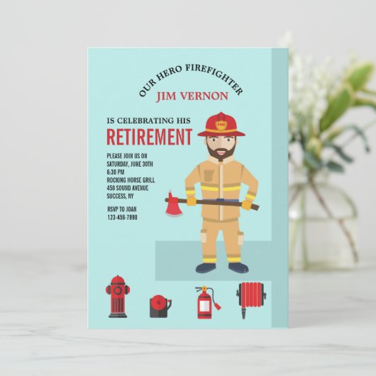 消防士·設備招待状 招待状 (スタンド正面)