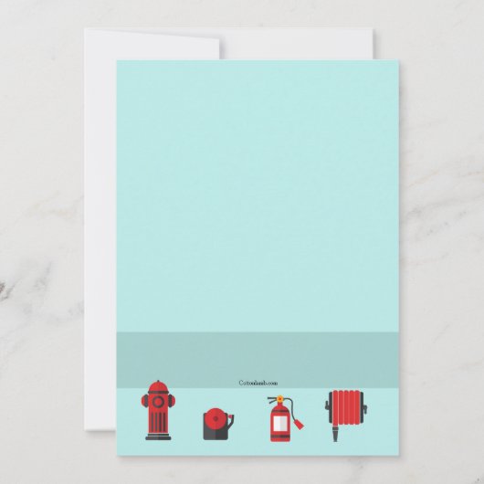 消防士·設備招待状 招待状 (裏面)