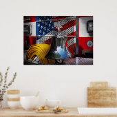 消防士 – 赤ホット ポスター (キッチン)