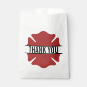 消防士 赤ロゴ シンボル ありがとう フェイバーバッグ (正面)