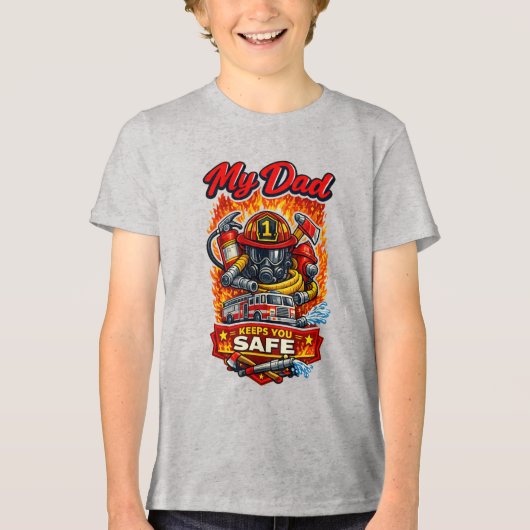 消防士 (1) トライブレンドＴシャツ (正面)