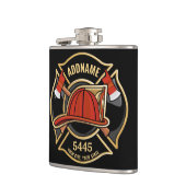 消防士 ADD 名前 消防署 部門 バッジ フラスク (左)