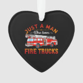 消防士 | Just Man Love Love A Fire Trucks オーナメント (正面)