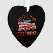 消防士 | Just Man Love Love A Fire Trucks オーナメント (正面)