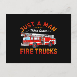 消防士 Just Man Love Love A Fire Trucks シーズンポストカード