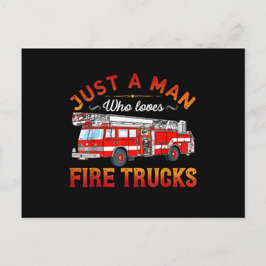 消防士 | Just Man Love Love A Fire Trucks シーズンポストカード (正面)
