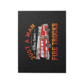 消防士 | Just Man Love Love A Fire Trucks ノートパッド (回転)