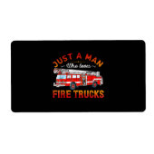 消防士 | Just Man Love Love A Fire Trucks ラベル (正面)