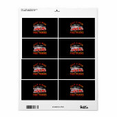 消防士 | Just Man Love Love A Fire Trucks ラベル (フルシート)