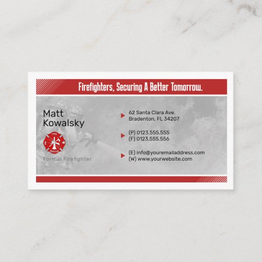 消防士 | Perfect名刺 名刺 (裏面)