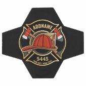 消防士ADD NAME消防局部バッジ サッカーボール (フラット)