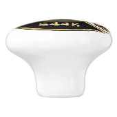 消防士ADD NAME消防局部バッジ セラミックノブ (側面)