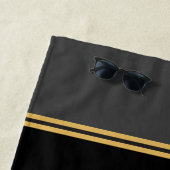 消防士ADD NAME消防局部バッジ ビーチタオル (インサイチュ)