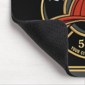 消防士ADD NAME消防局部バッジ マウスパッド (コーナー)