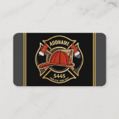 消防士ADD NAME消防局部バッジ 名刺 (正面)