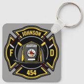 消防士ADD NAME消防部救助チーム キーホルダー (裏面)