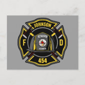消防士ADD NAME消防部救助チーム ポストカード (正面)