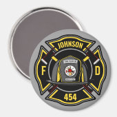 消防士ADD NAME消防部救助チーム マグネット (正面/裏面)